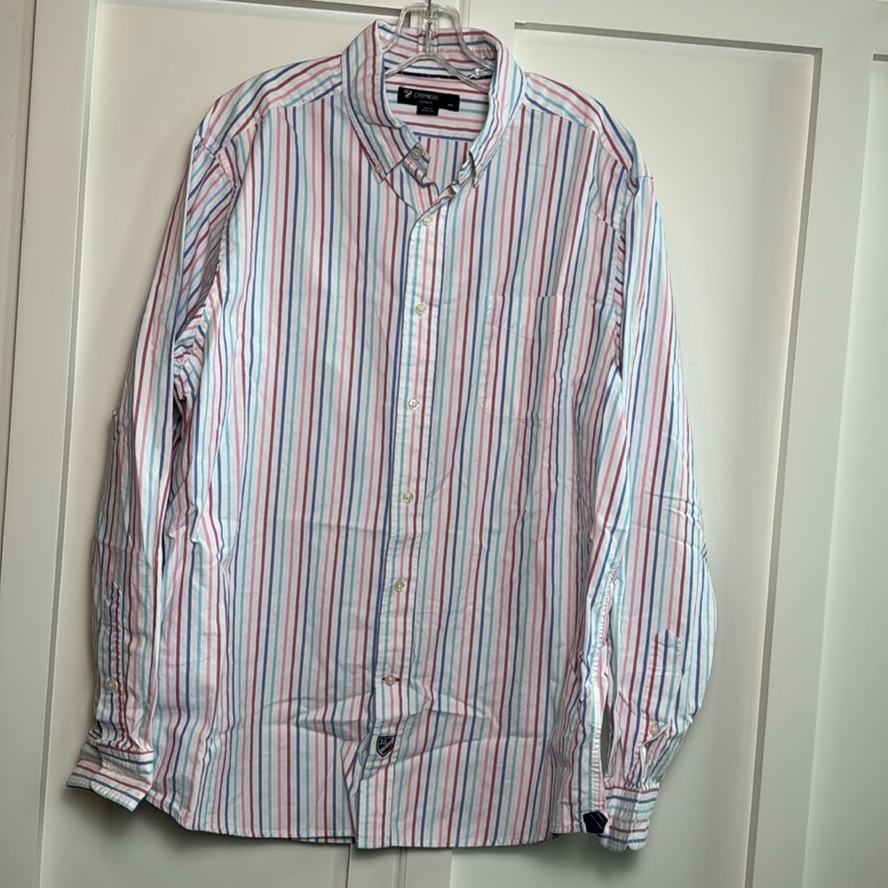 CREMIEUX CLASSICS Mens Striped Button Down Shirt Long Sleeve Size‎ L